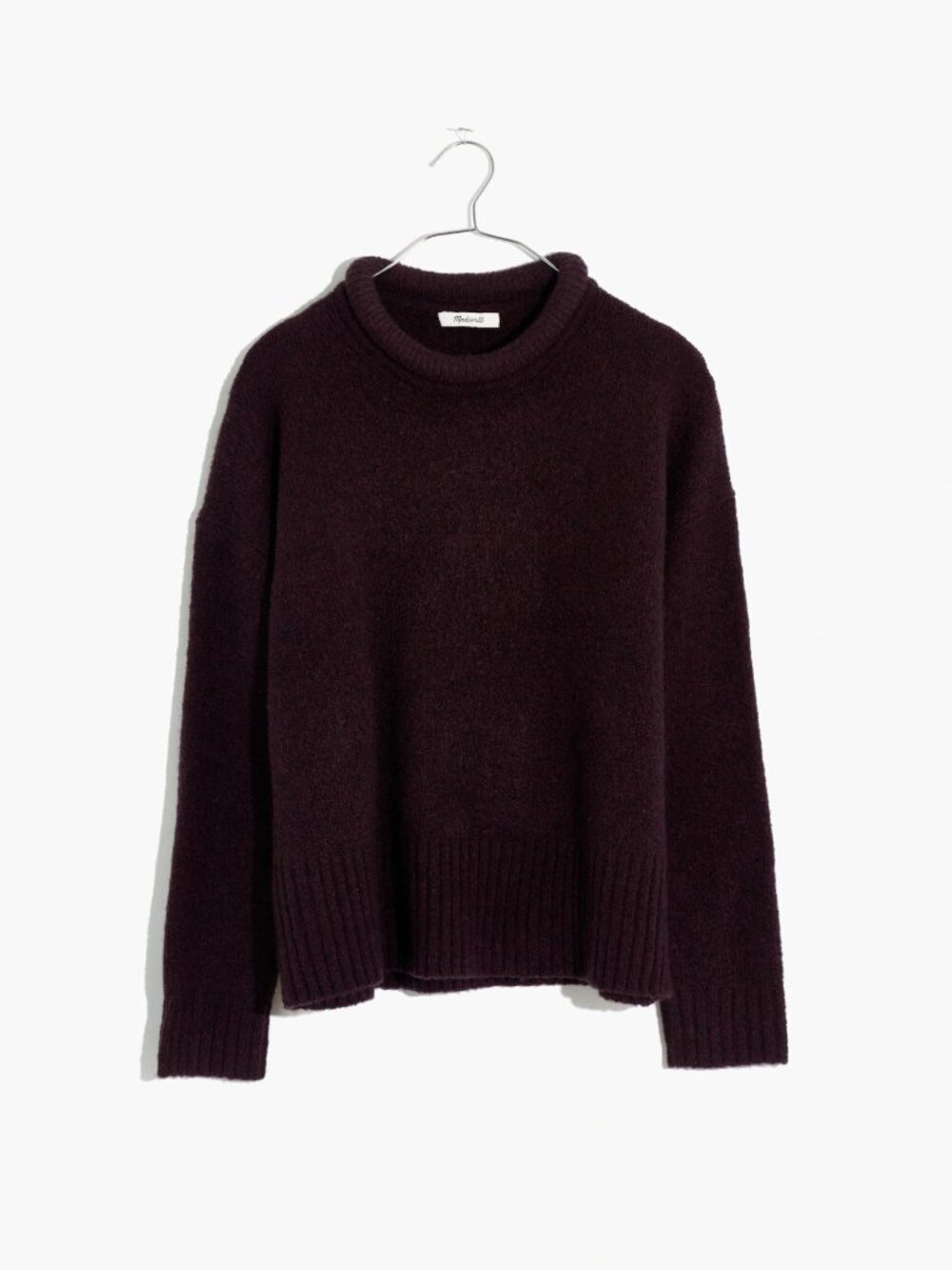 Madewell Fulton Pullover Sweater | Color HEATHER RAISIN | Size XXS